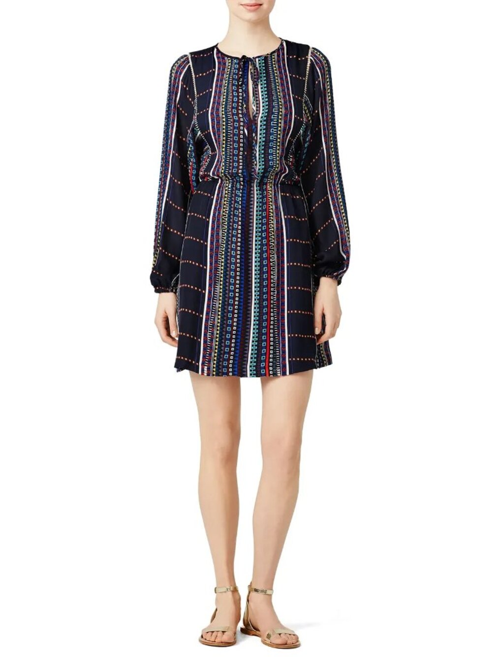 Parker Dixie Print Silk Shirt Dress, Size Small